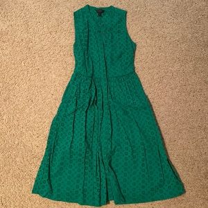 J.Crew Green Eyelet Dress